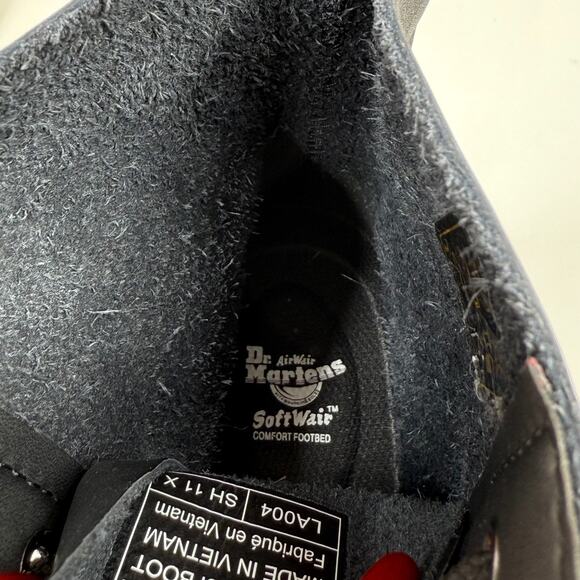 Dr. Martens Audrick Boot Black Leather Yellow Stitch Platform Women's size 8 - Picture 16 of 16